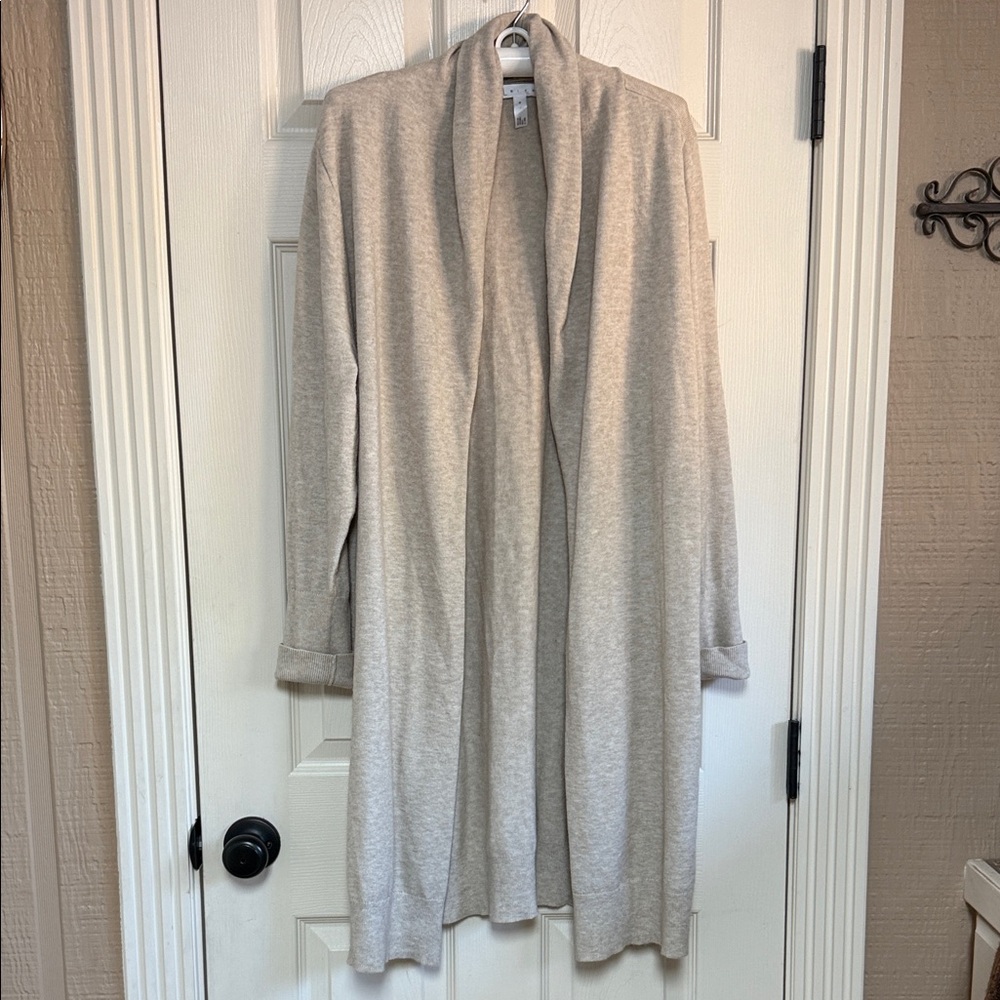 Leith oatmeal color Open Front Cardigan